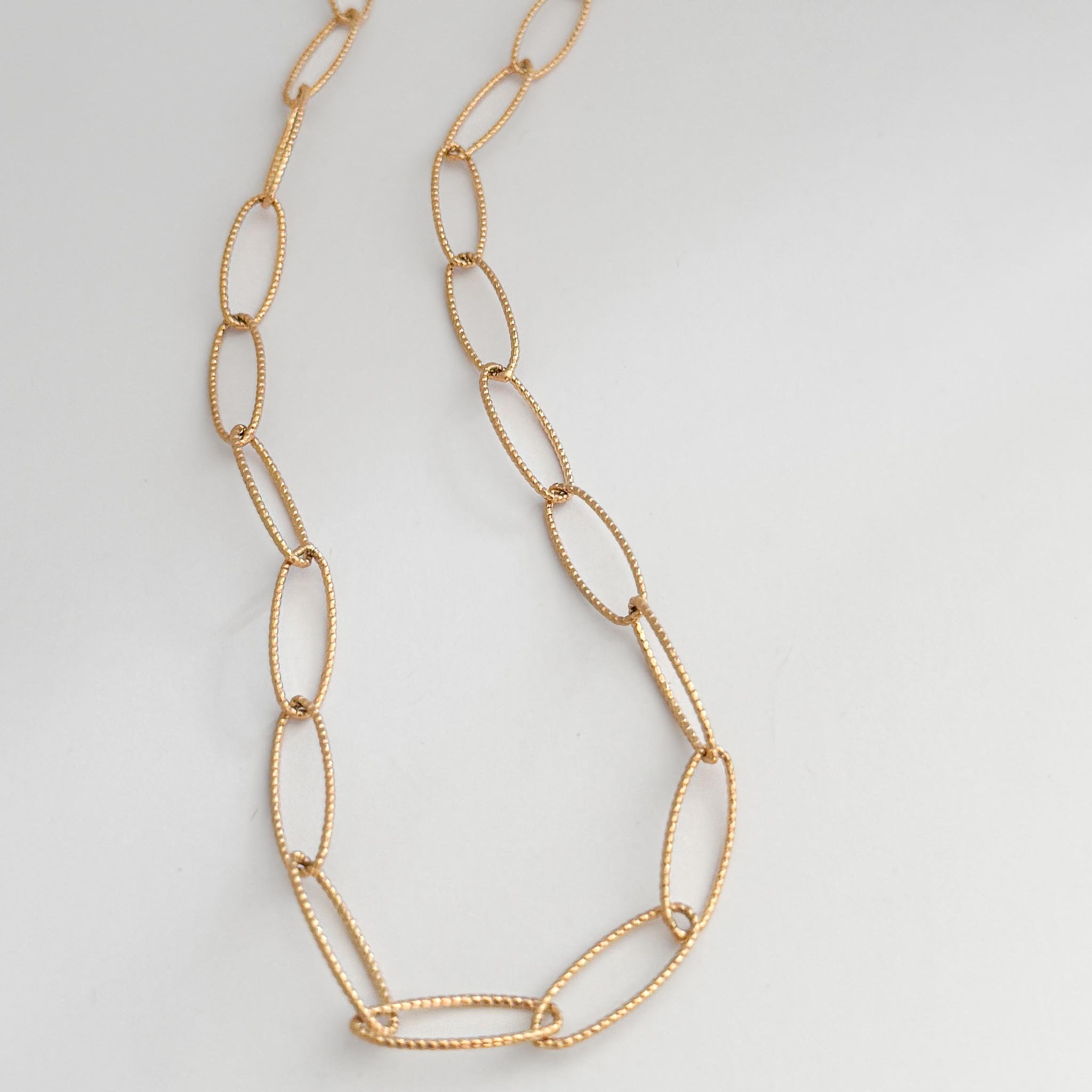 Colar Curto - Elos Ovais Texturizados