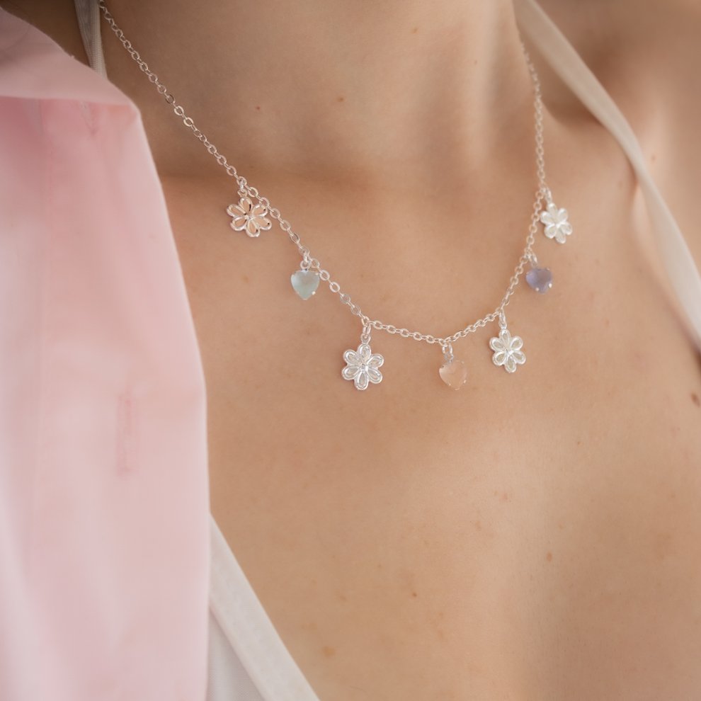 Colar Curto - Flores e Cores