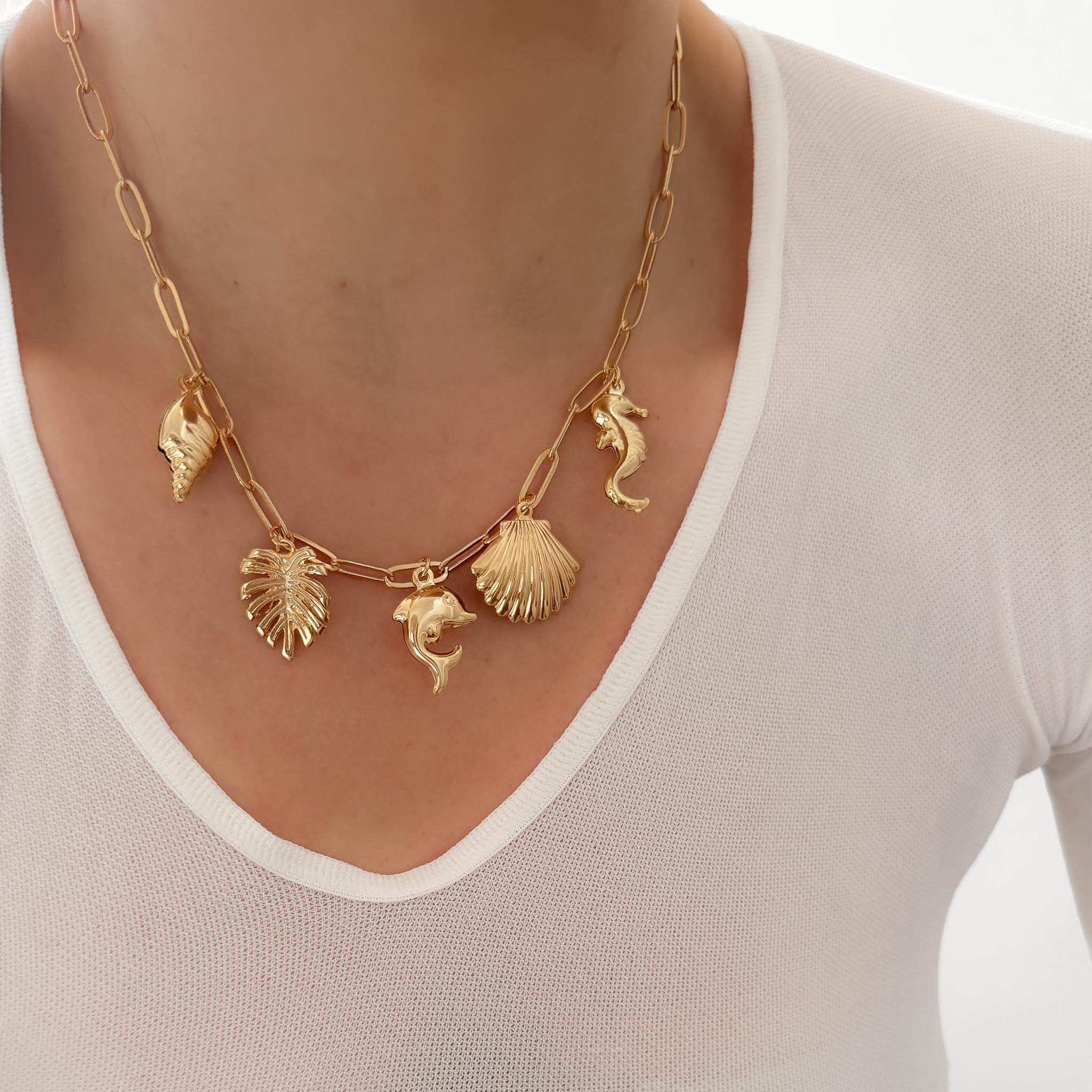 Colar Curto - Pingentes Maré