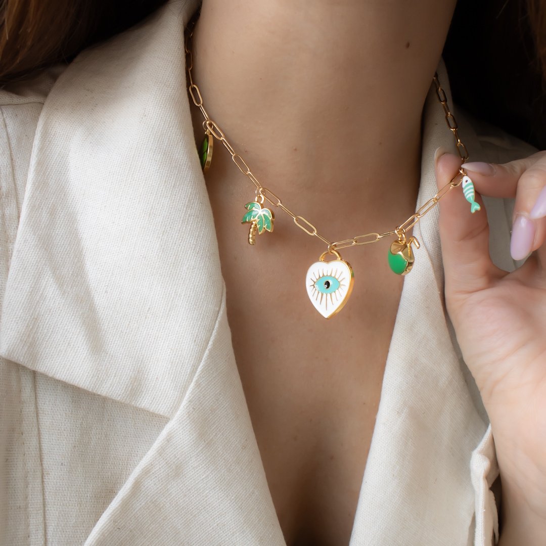 Colar Curto - Green Charms