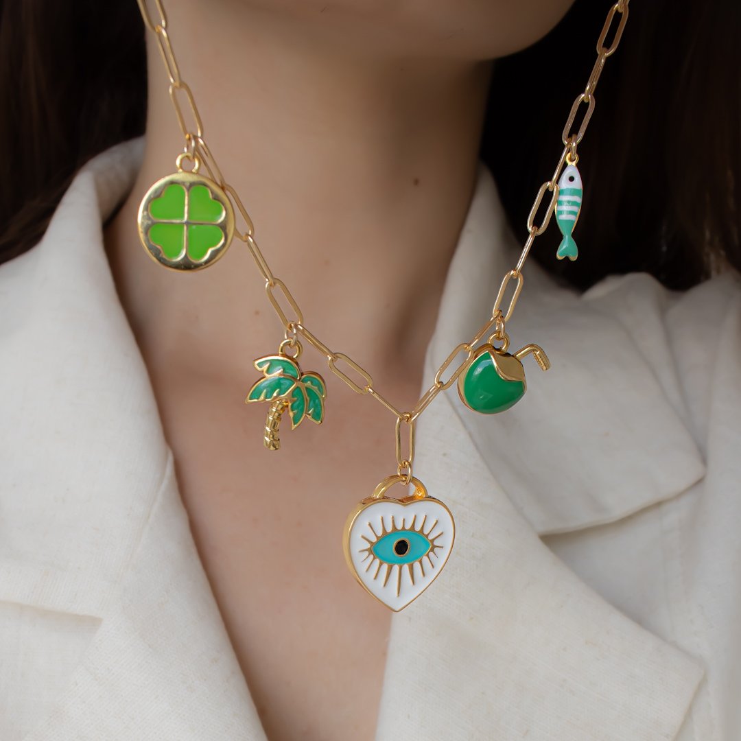 Colar Curto - Green Charms