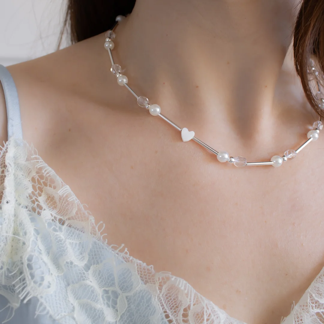 Colar Curto - Mix de Pérolas e Metais