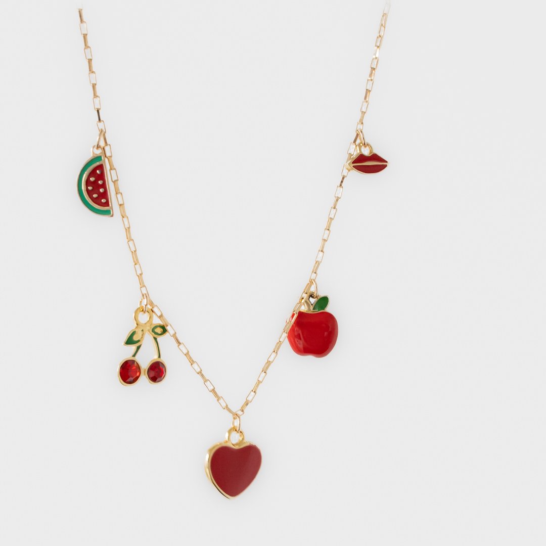 Colar Curto - Mix de Pingentes Red