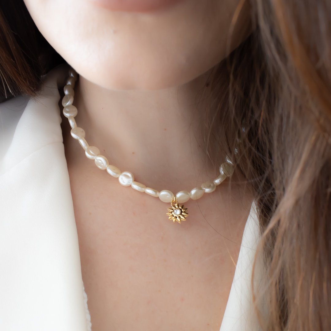 Colar Curto - Pérolas & Sol