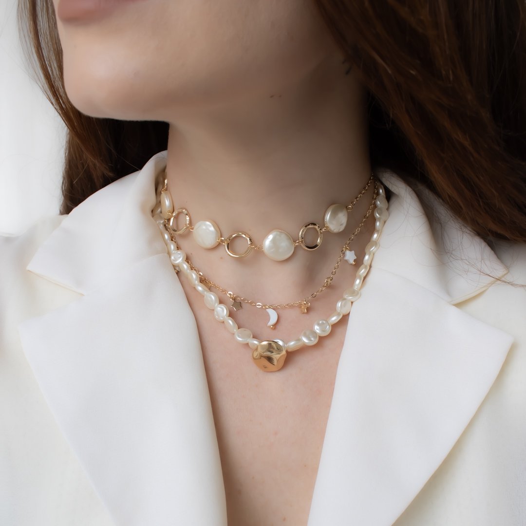 Colar Curto - Pérolas Whale