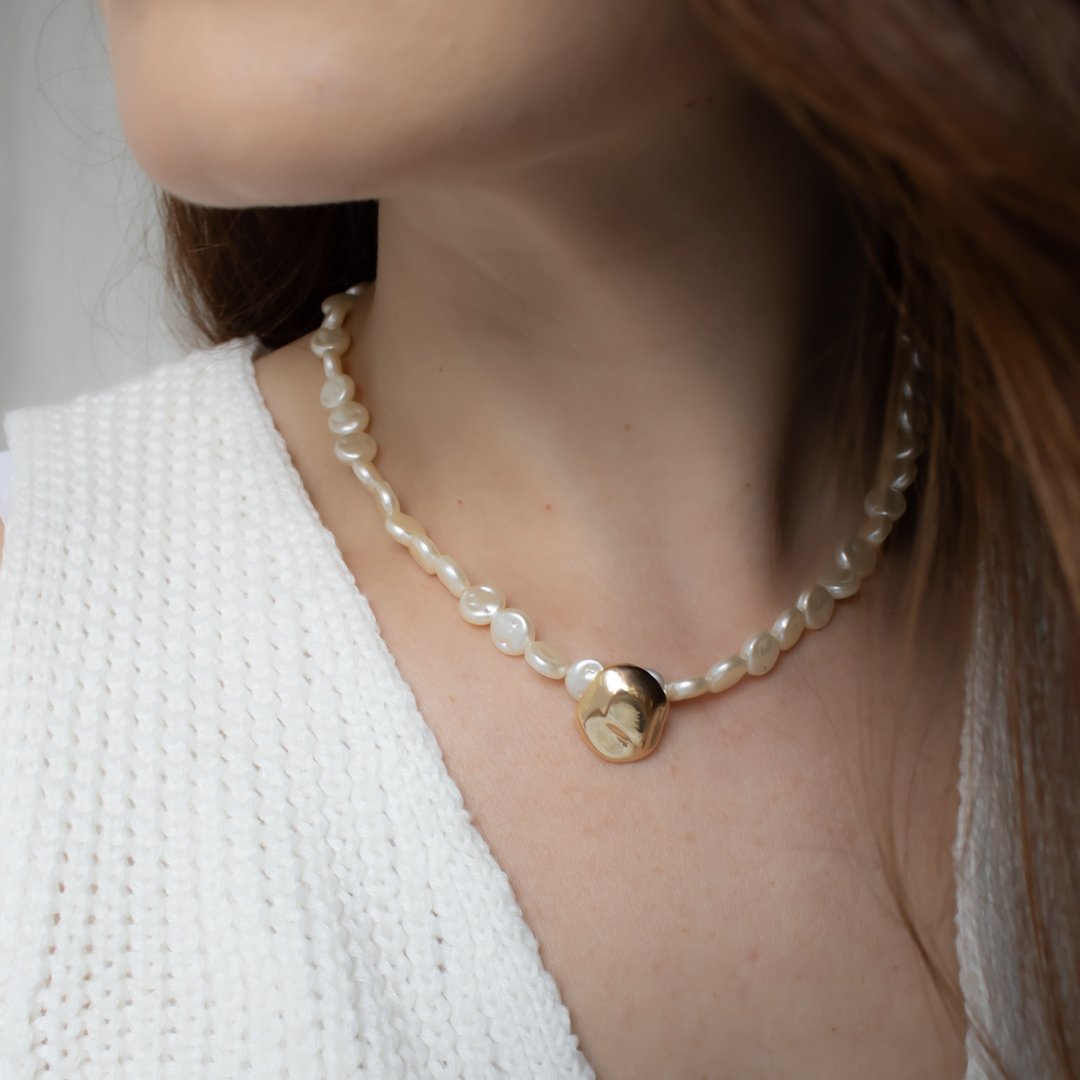 Colar Curto - Pérolas Whale