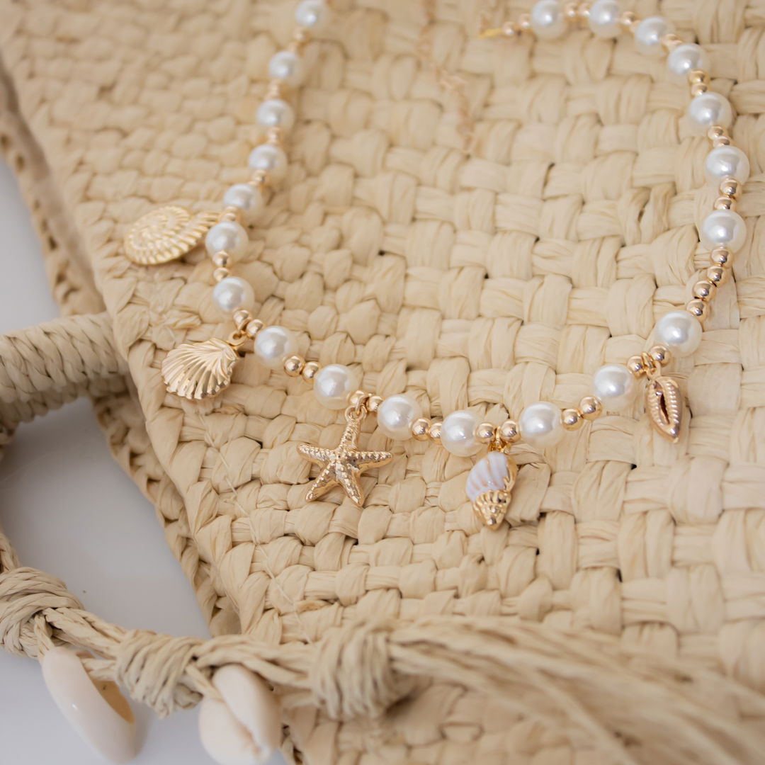 Colar Curto - Verão e Pérolas