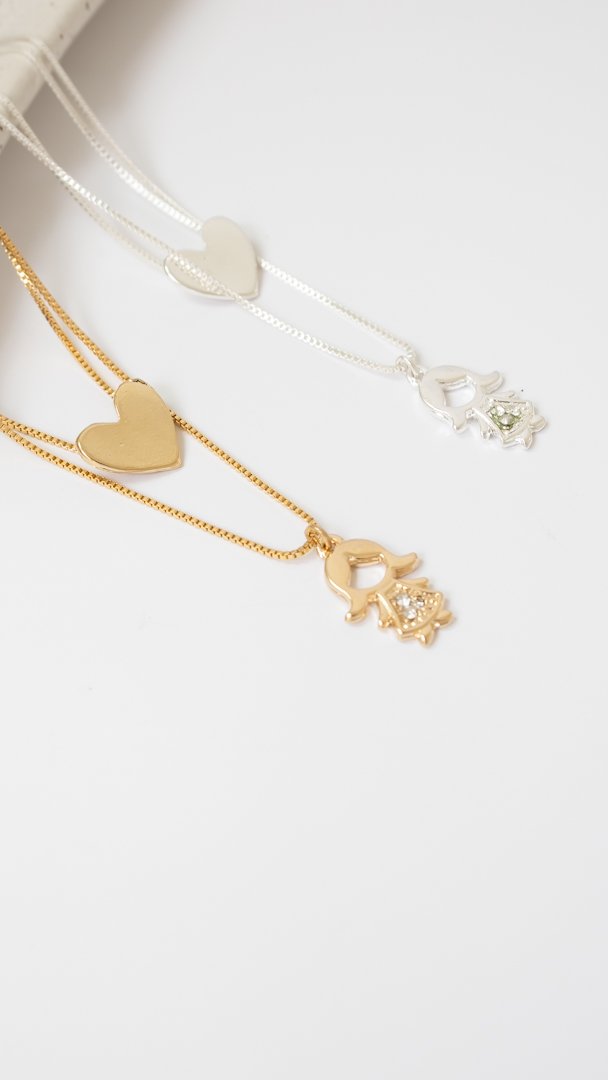 Colar Duplo - Filhos e Coração