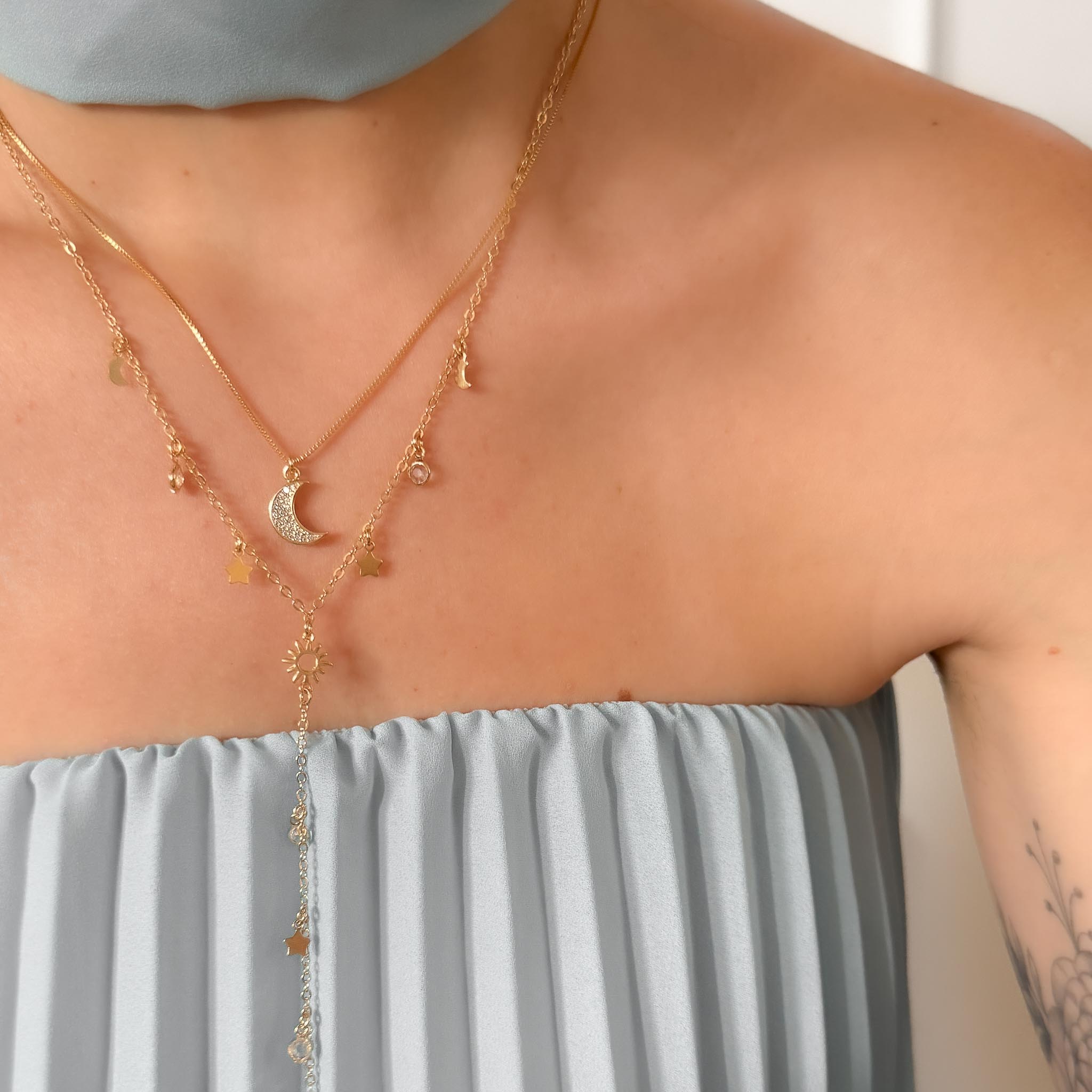 Colar Gravatinha - Céu Estrelado