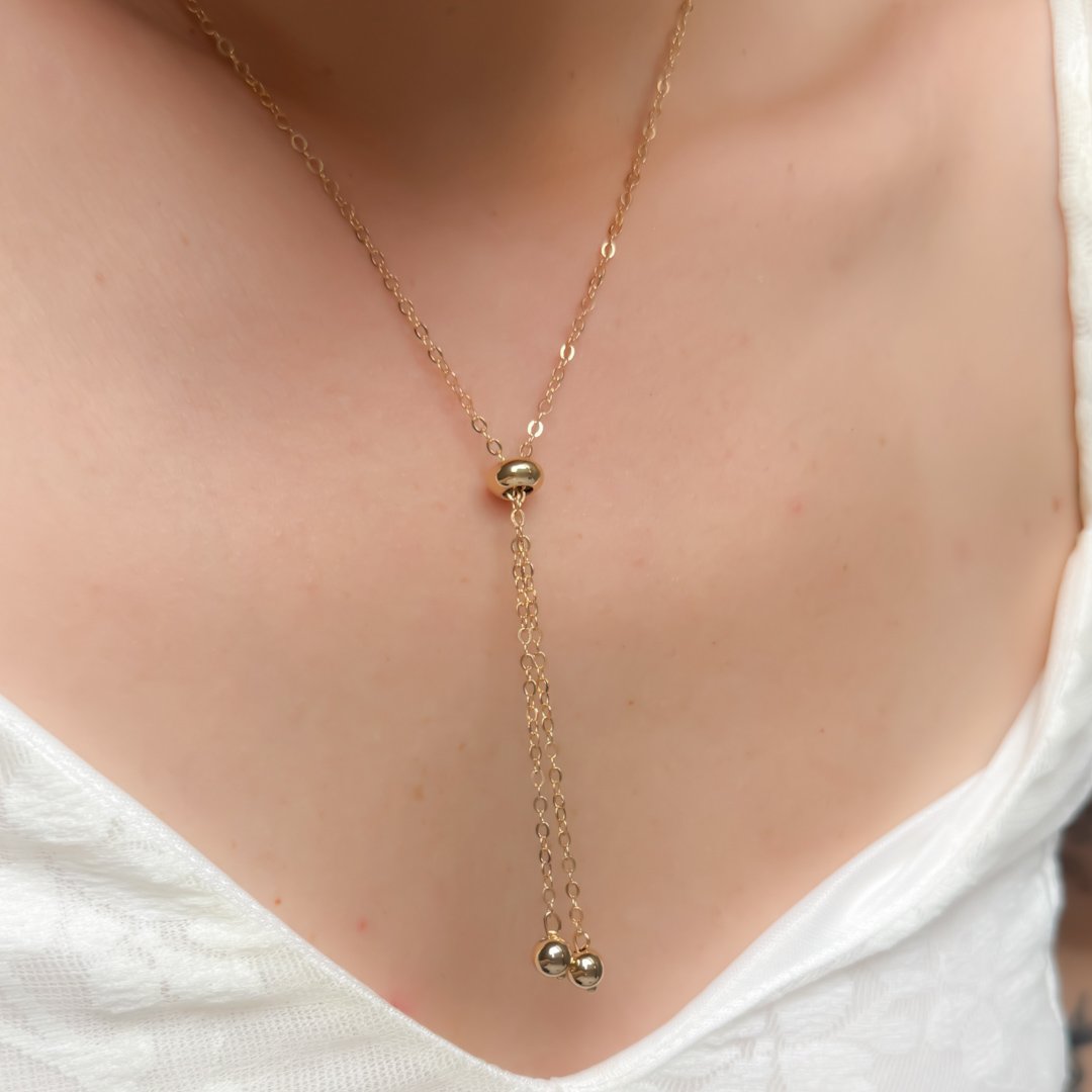 Colar Gravatinha - Esferas 6mm