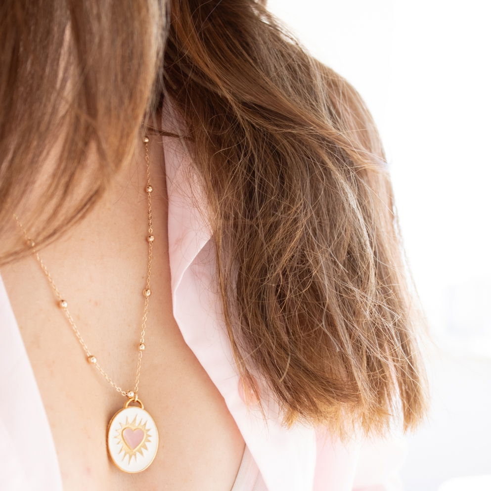 Colar Longo - Medalha Coração