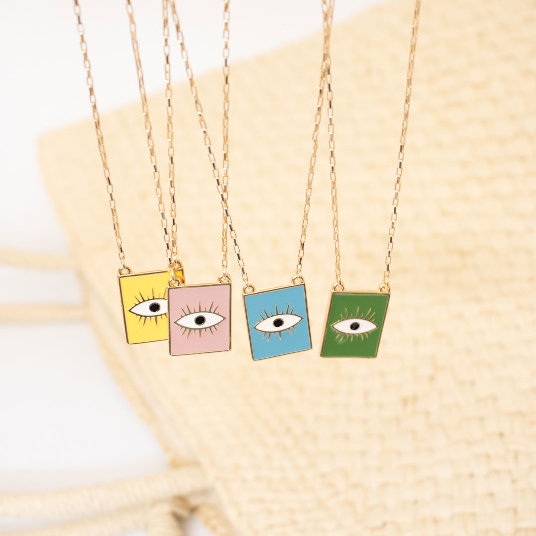 Colar Longo - Olho Dupla Face
