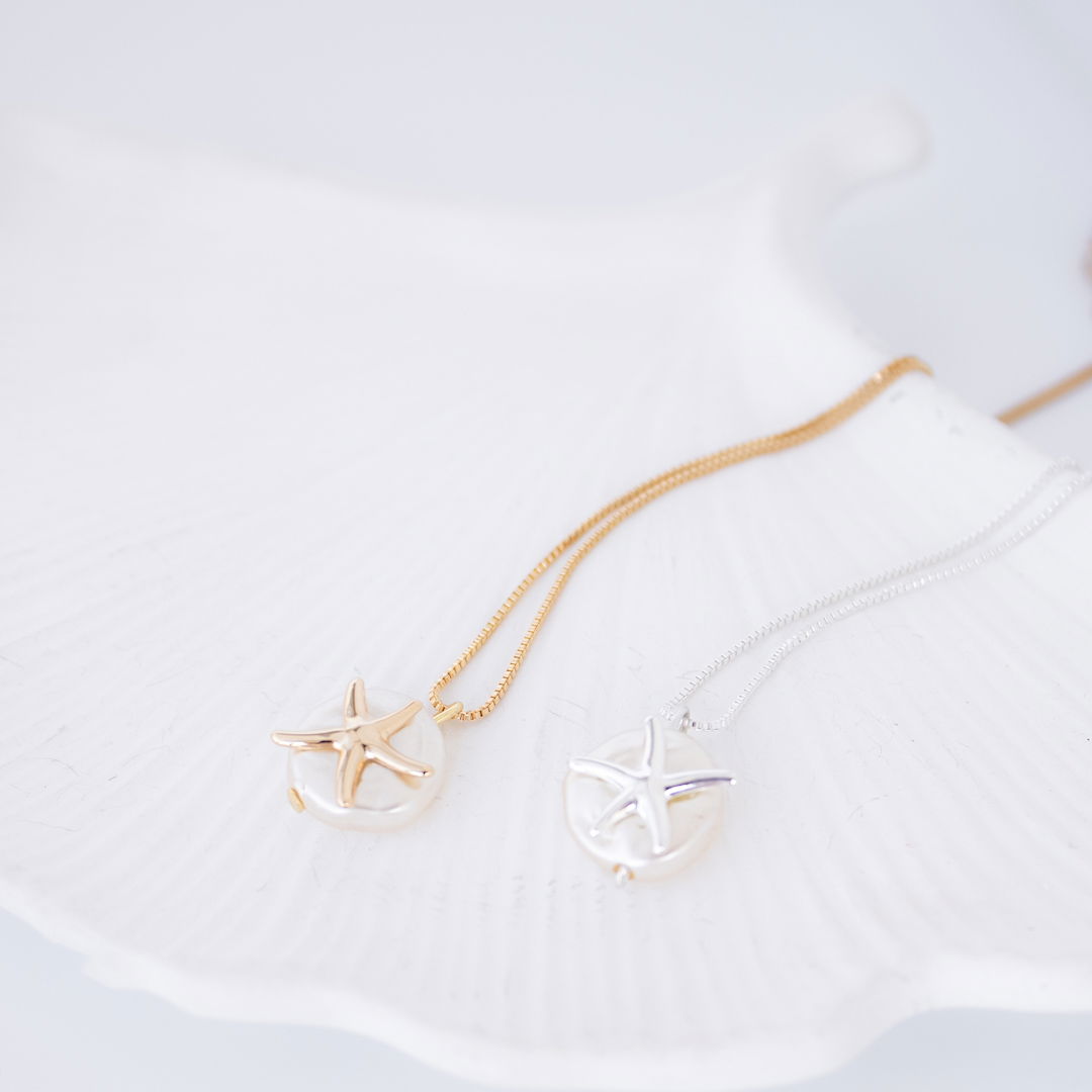 Colar Médio - Estrela e Pérola