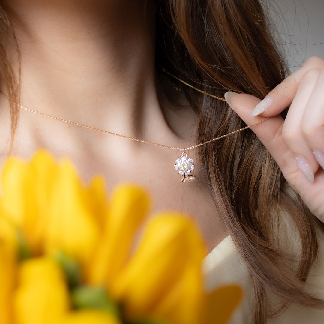 Colar Médio - Flor Verão