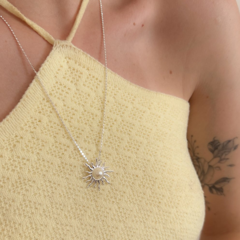 Colar Médio - Sol Pérola