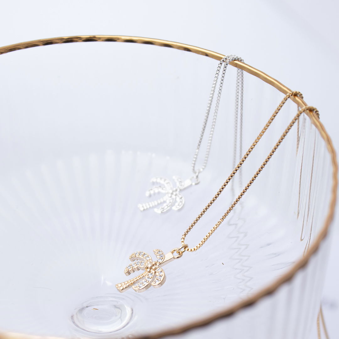 Colar Médio - Coqueiro Zircônia