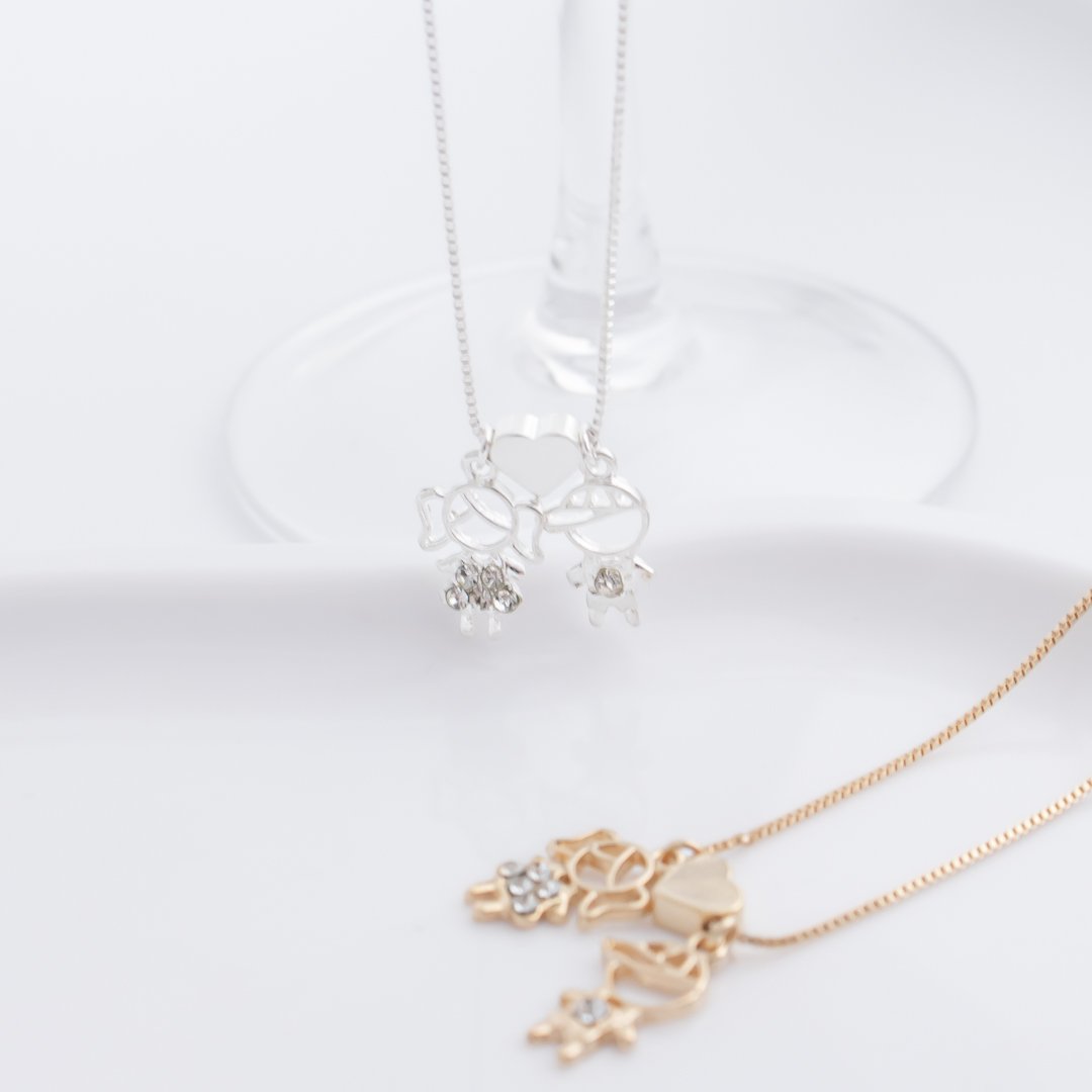 Colar Médio - Filhos e Coração