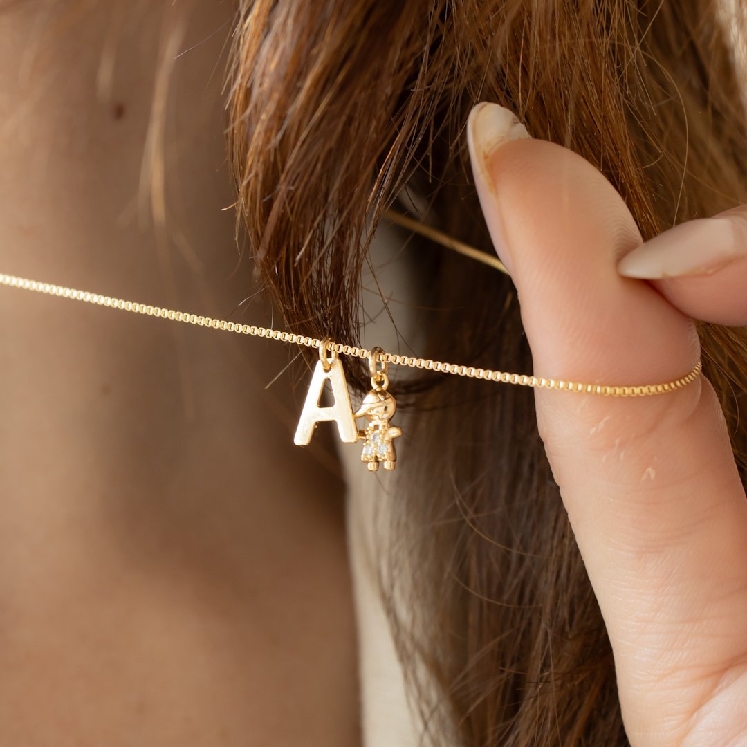 Colar Médio - Filhos e Iniciais (Até 4)