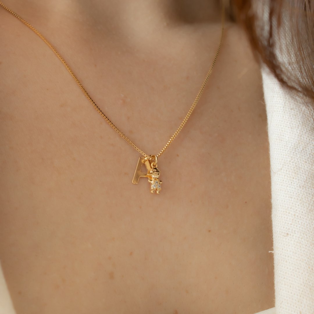 Colar Médio - Filhos e Iniciais (Até 4)