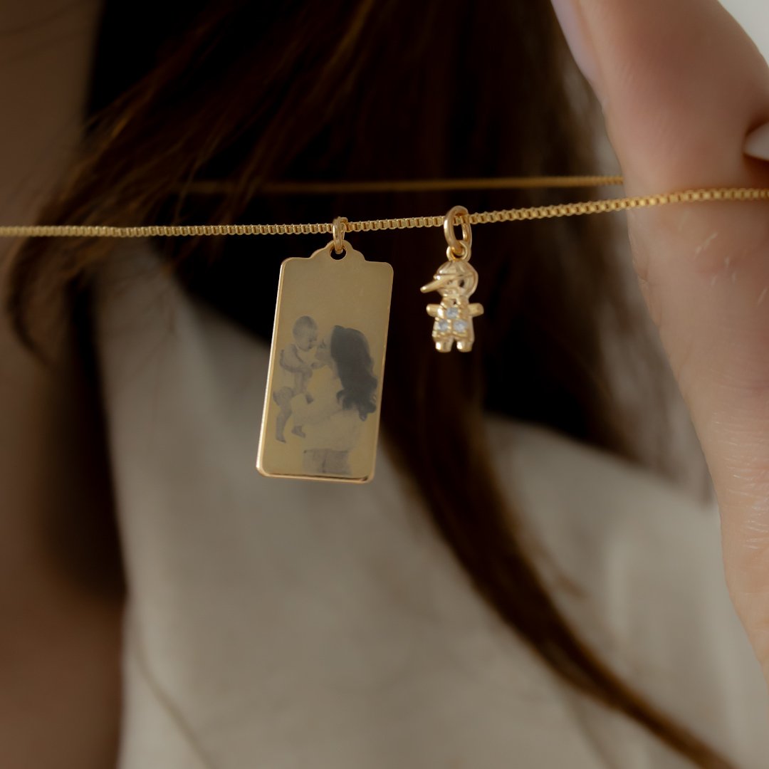 Colar Médio - Foto e Pingentes (Até 3)