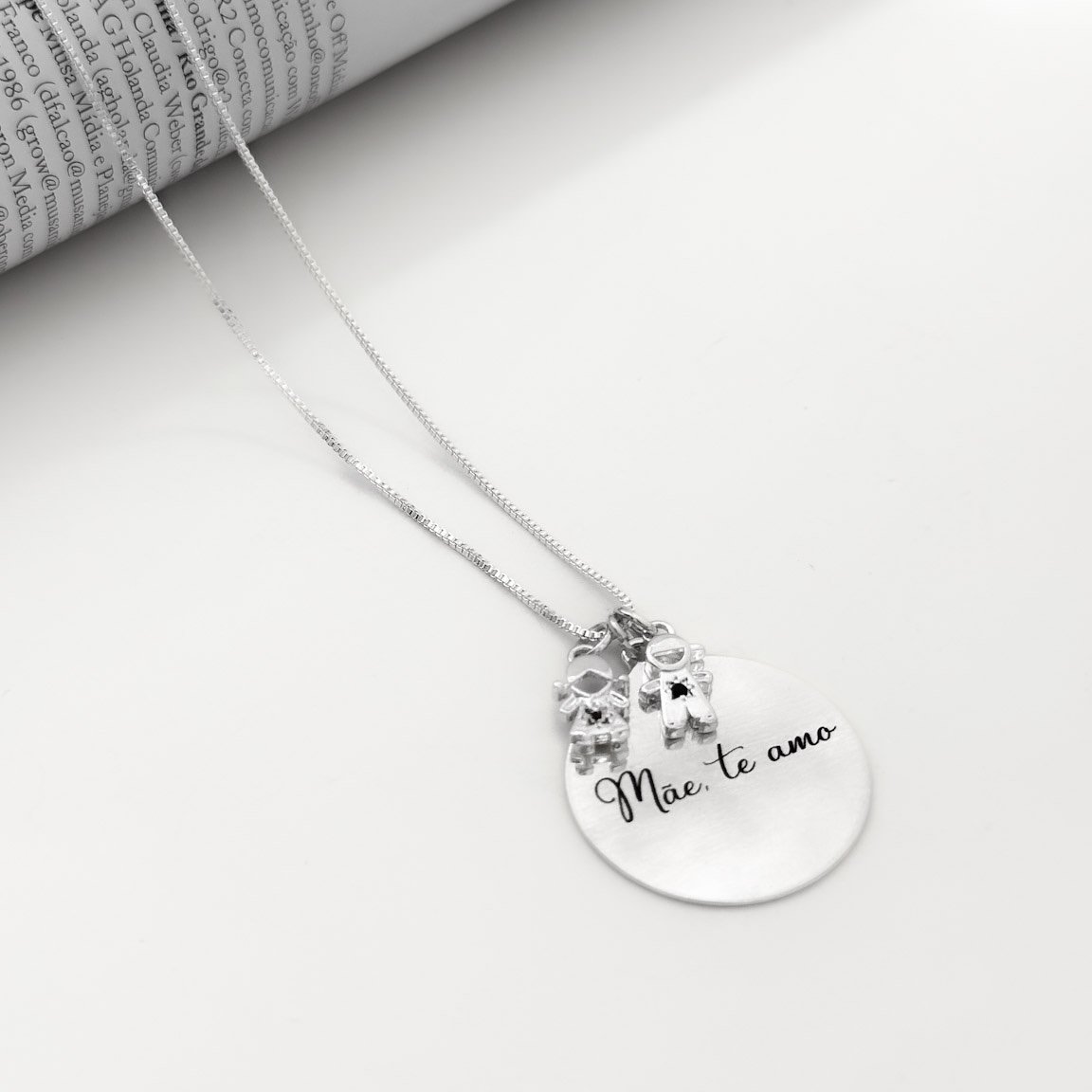 Colar Médio Medalha 20mm - Filhos (Até 4)