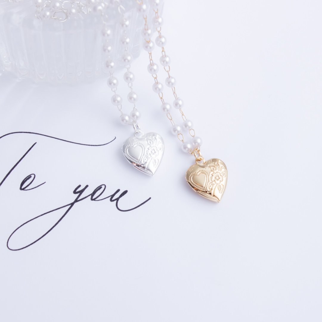 Colar Médio Pérolas - Relicário Mini (Acompanha Foto)