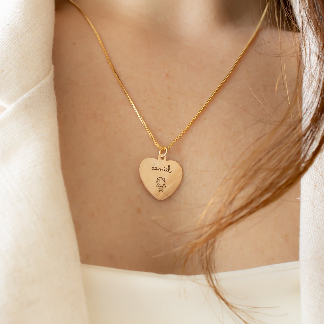 Colar Médio - Personalizado Nome e Desenho (Até 3)