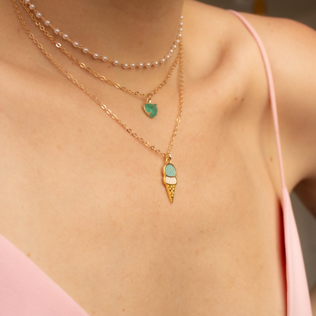 Colar Triplo - Ice Cream