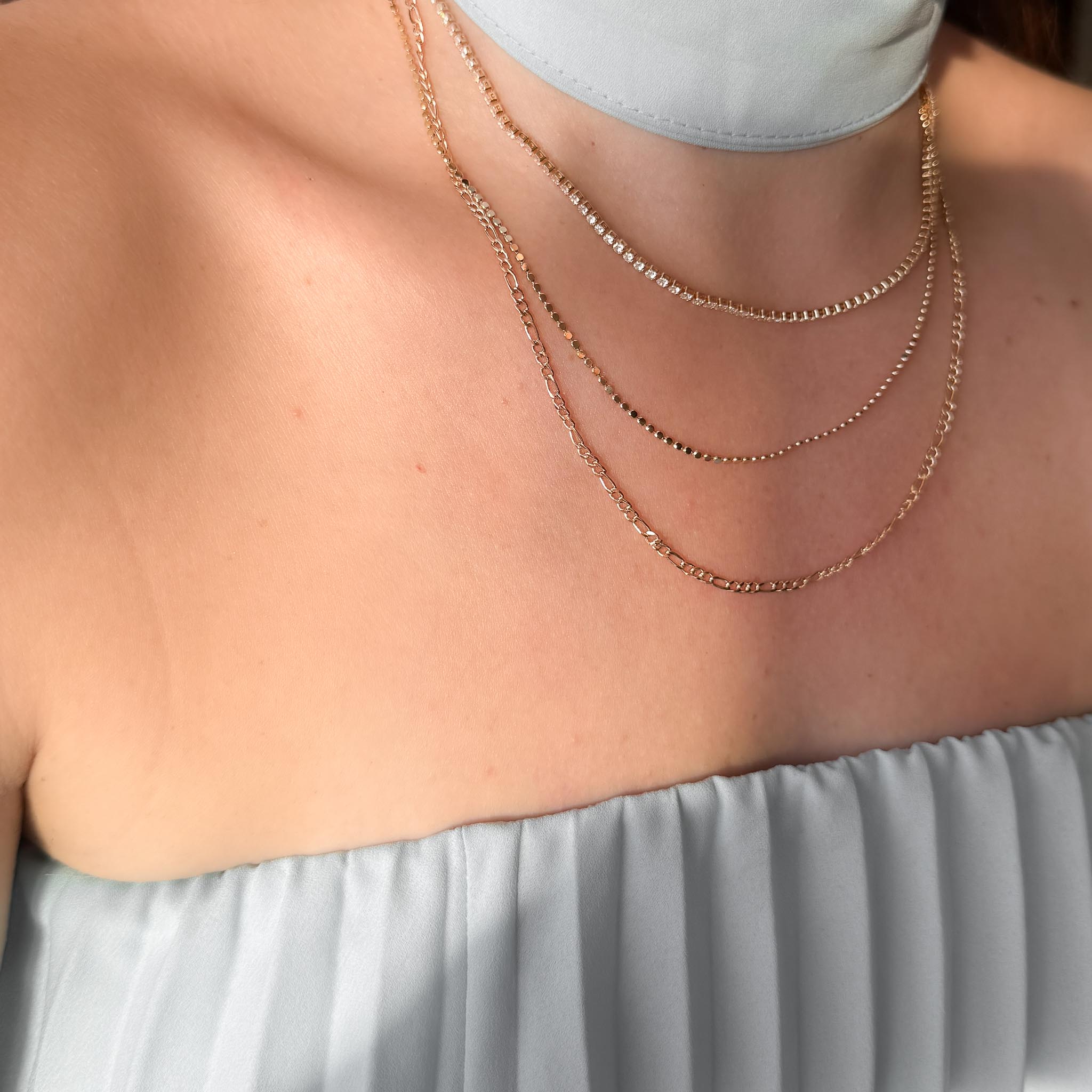 Colar Triplo - Mix de Correntes