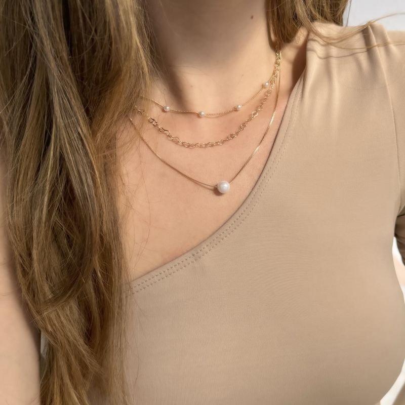 Colar Triplo - Pearl