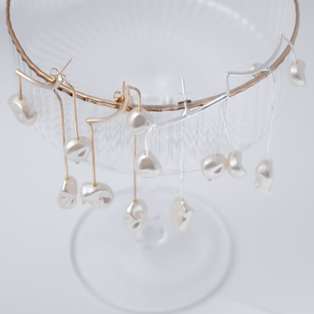 Ear cuff Festa - Pérolas Barrocas