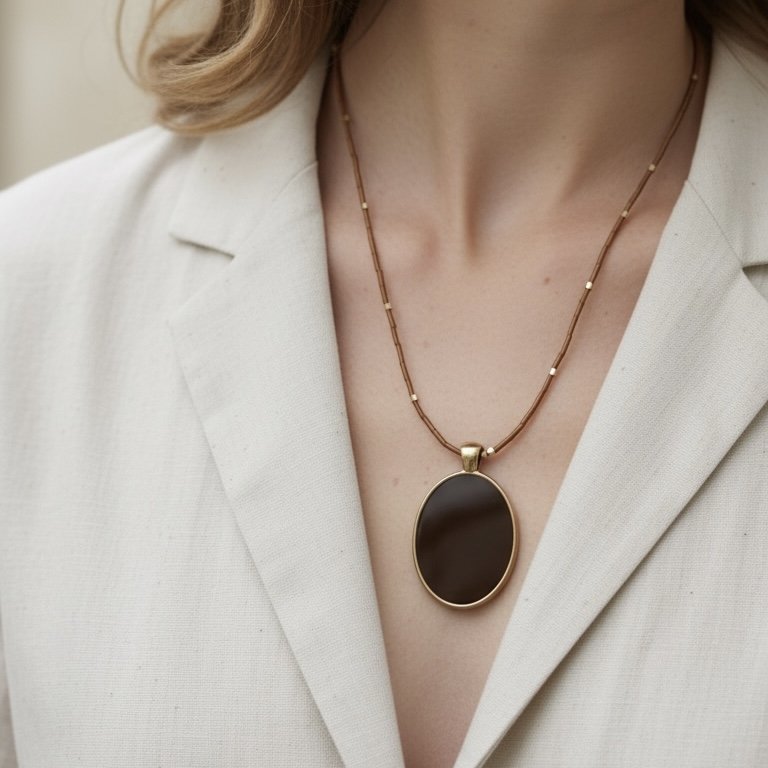 Colar Médio - Mocha Mousse