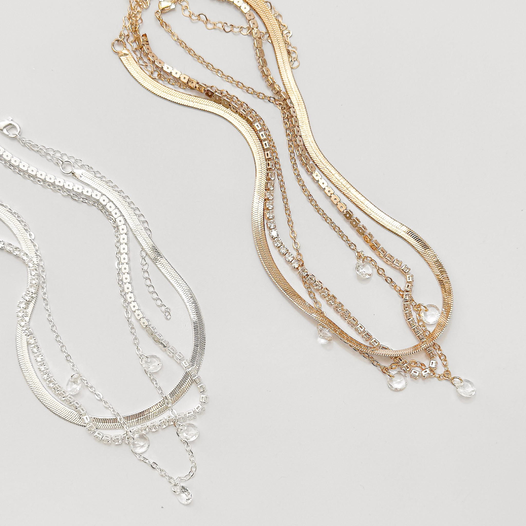 Kit 3 Chokers - Cristais