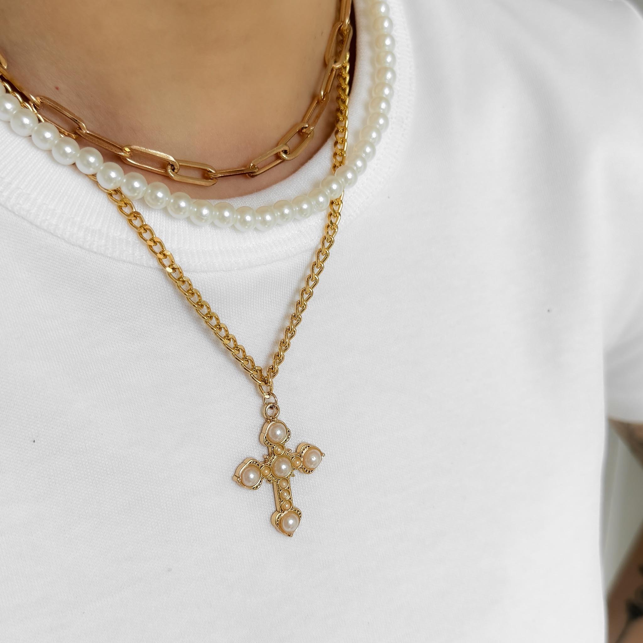 Kit 3 Colares - Crucifixo