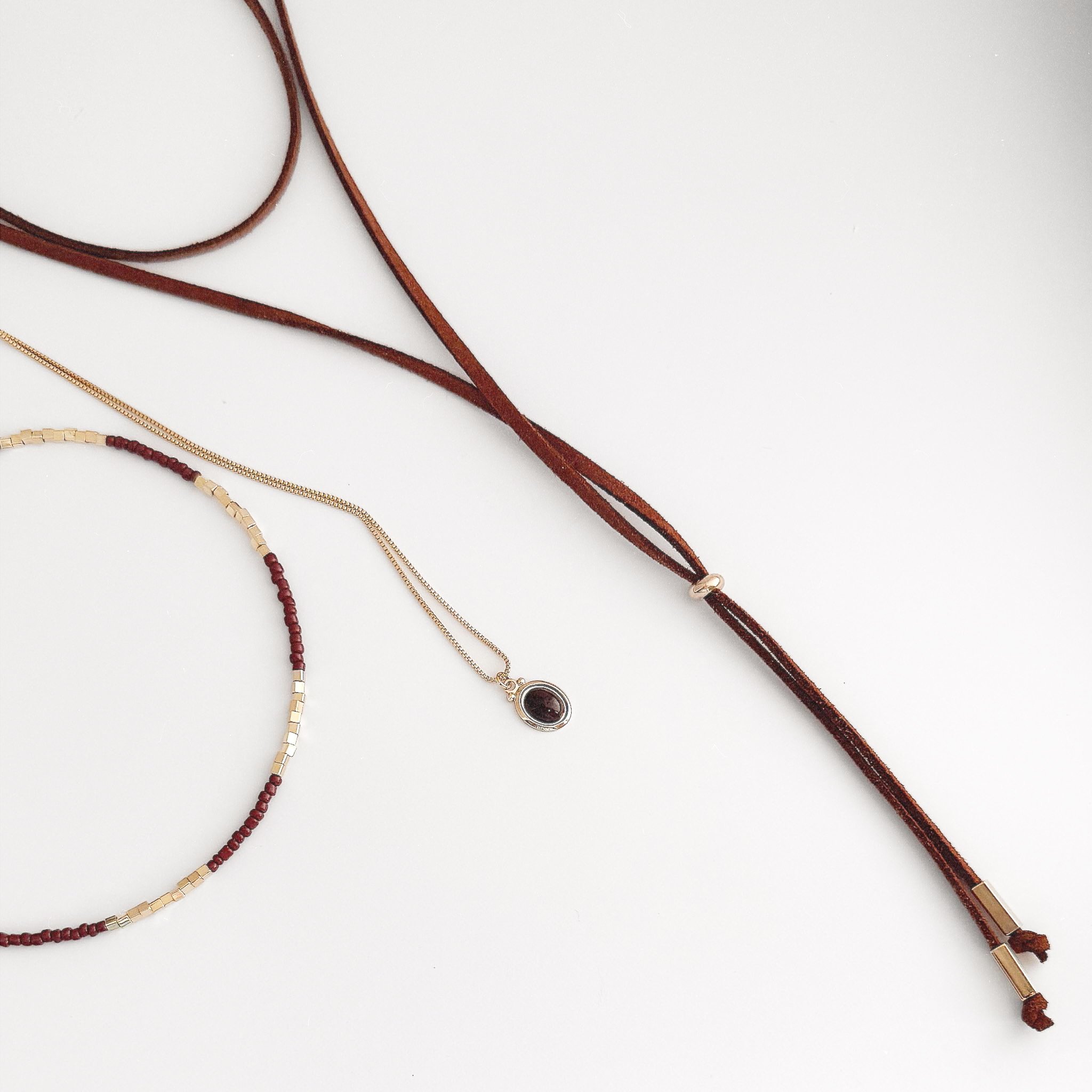 Kit 3 Colares - Brown