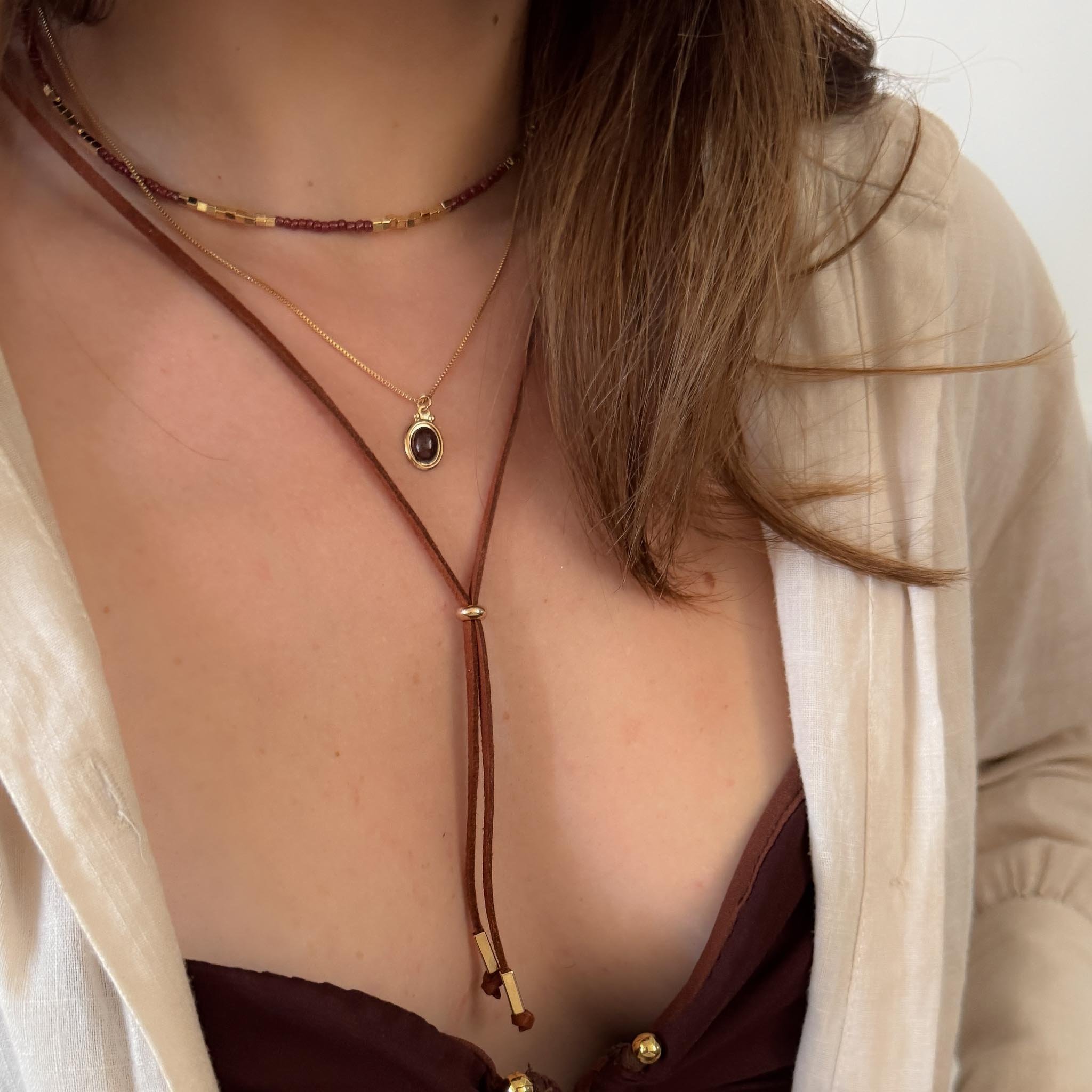 Kit 3 Colares - Brown