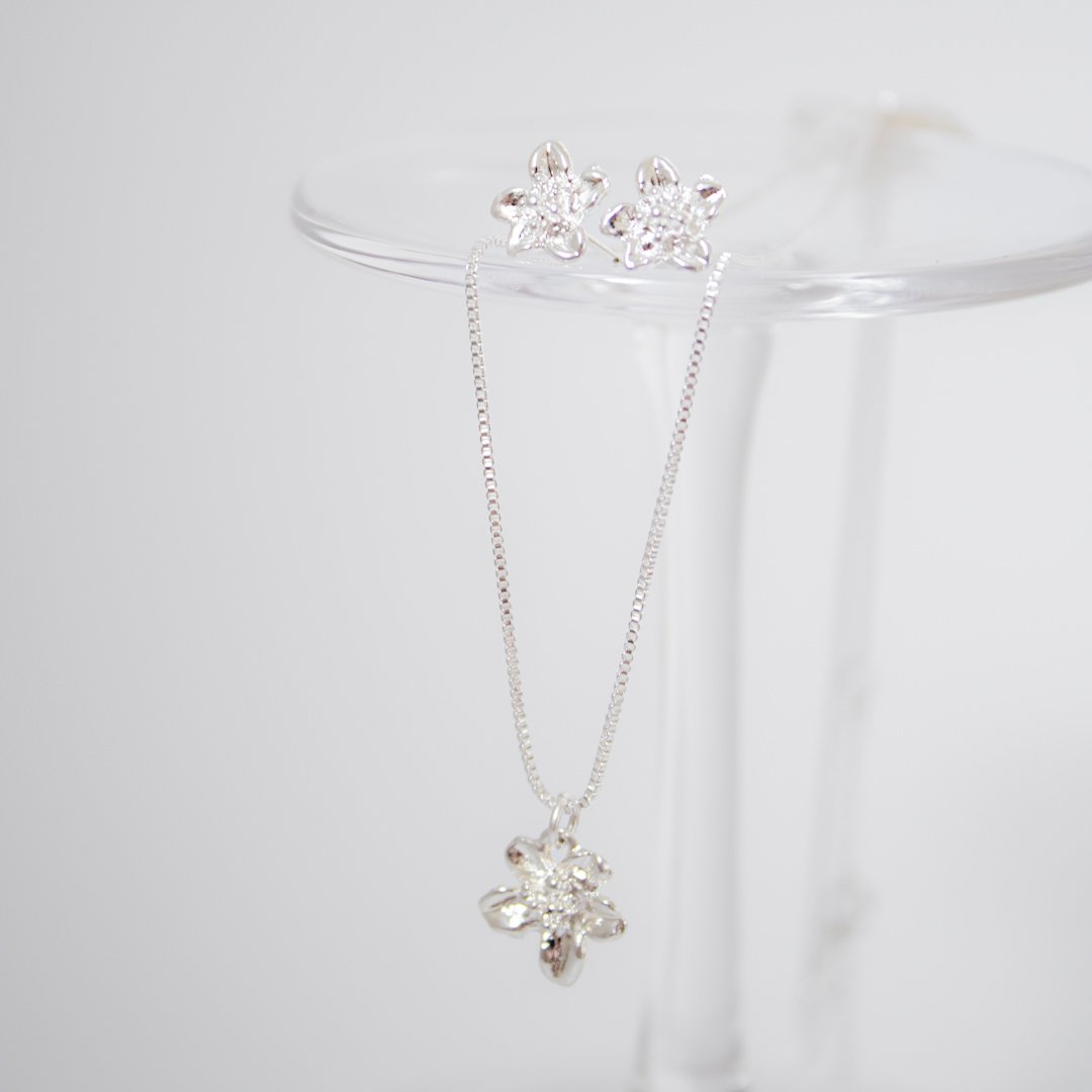 Kit Colar e Brinco - Flor Lotús