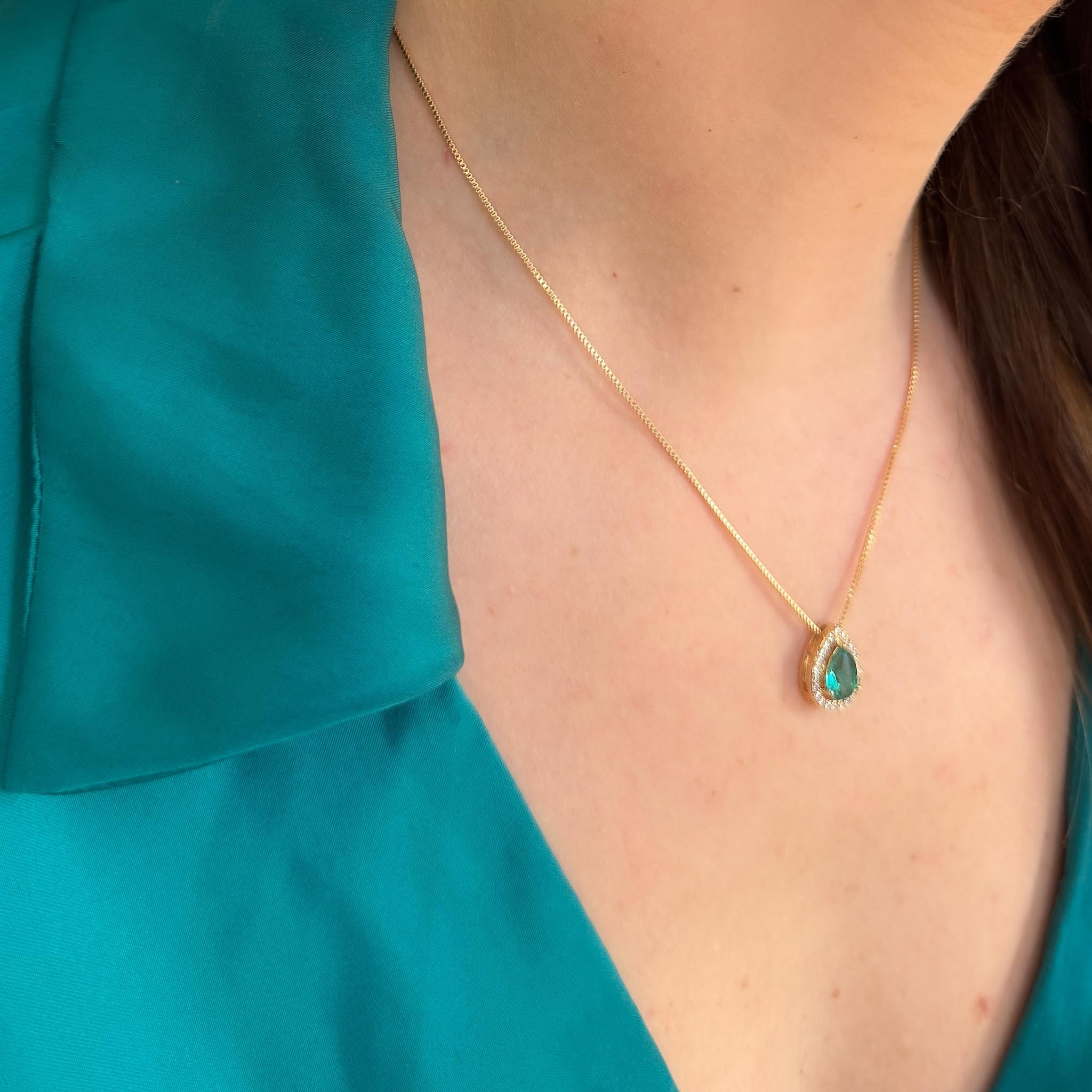 Kit Colar e Brinco - Gota 6mm Microzircônia