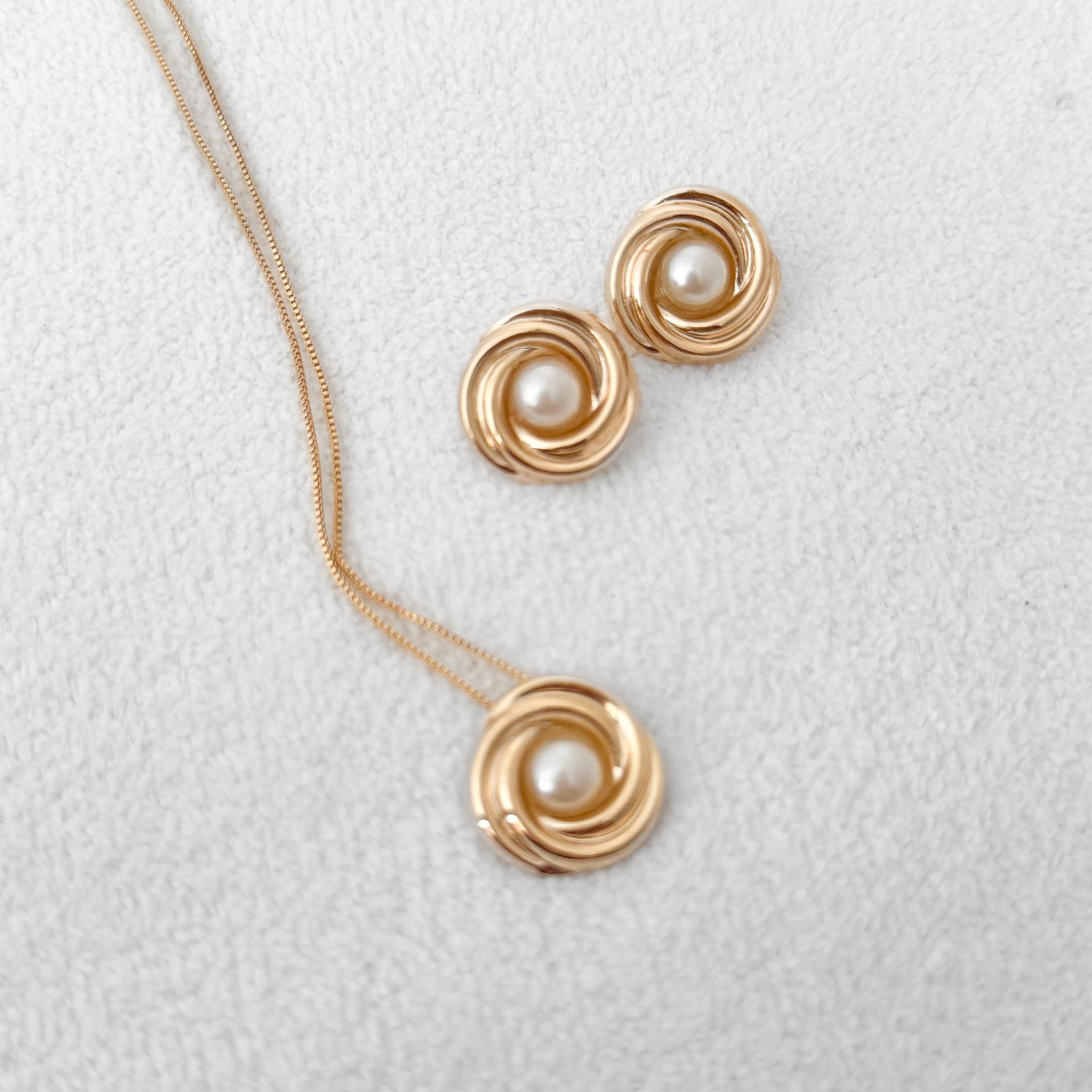 Kit Colar e Brinco - Ninho