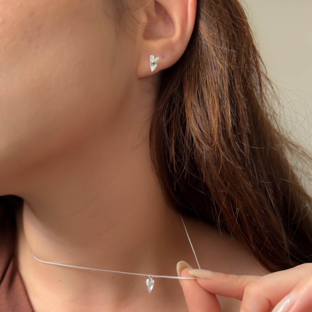 Kit Colar e Brinco - Coraçãozinho Brilho