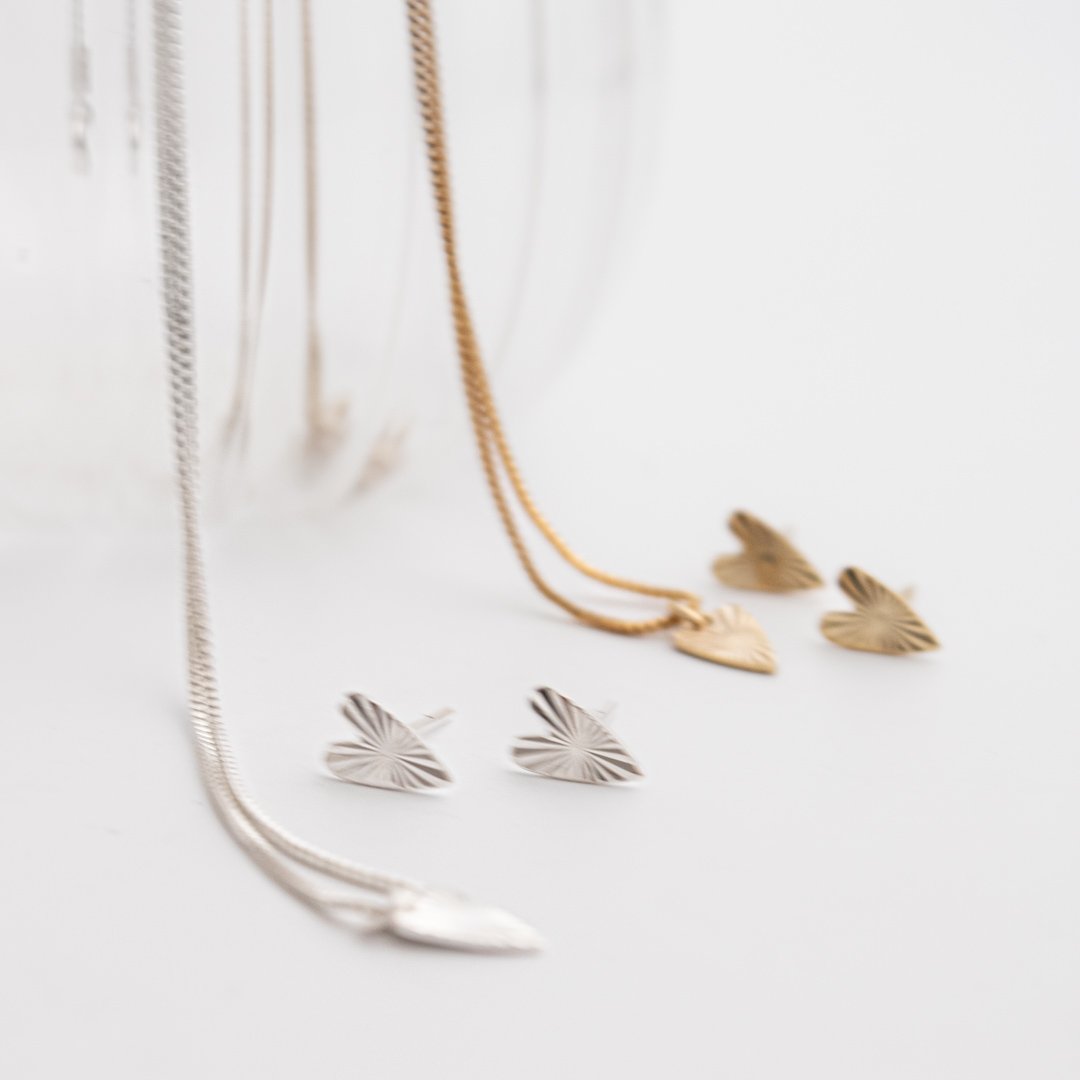 Kit Colar e Brinco - Coraçãozinho Brilho