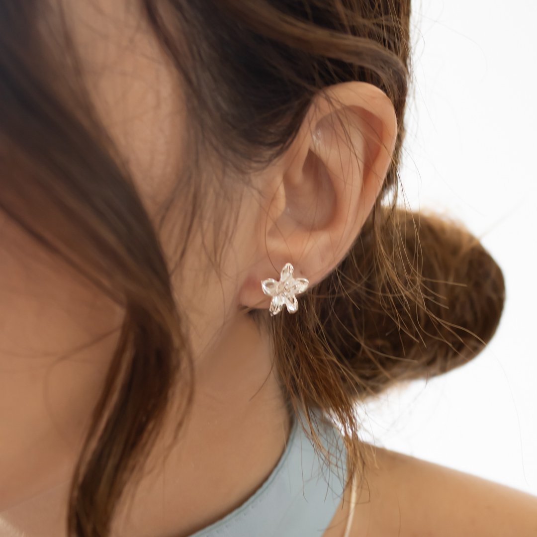 Kit Colar e Brinco - Flor de Cerejeira