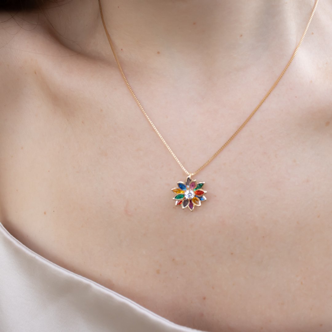 Kit Colar e Brinco - Flor Dimensões