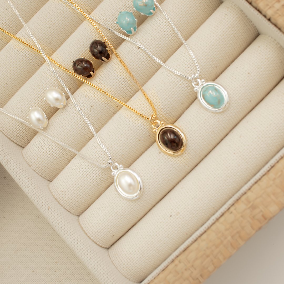 Kit Colar e Brinco - Ovalzinho