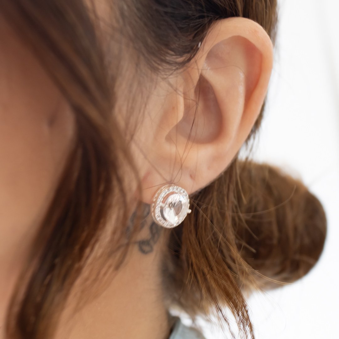 Kit Colar e Brinco - Ponto de Luz 8mm