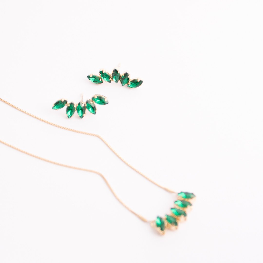 Kit Colar e Ear Cuff - Navetes