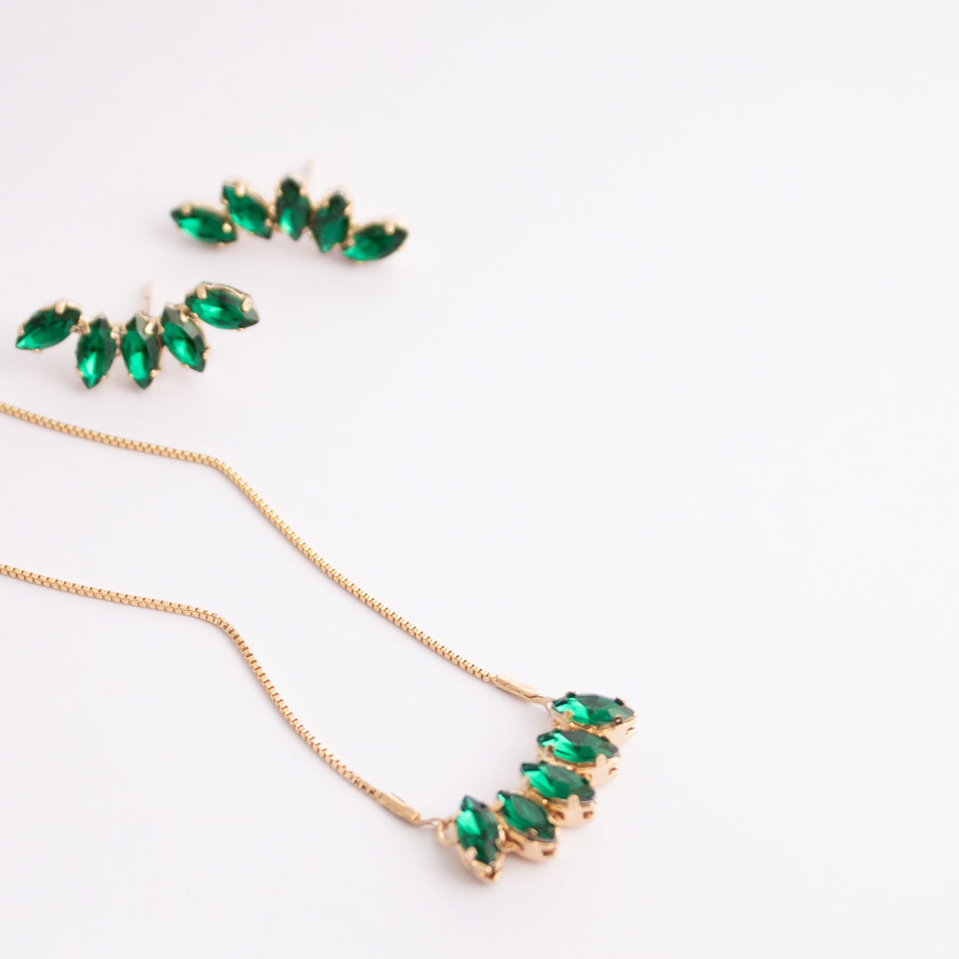 Kit Colar e Ear Cuff - Navetes