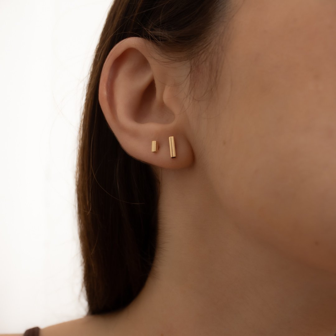 Kit de 2 Pares de Brincos - Retas Minimalistas