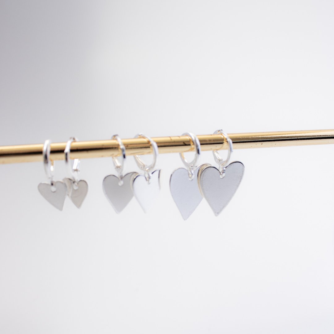 Kit de Argolas - Corações Assimétricos