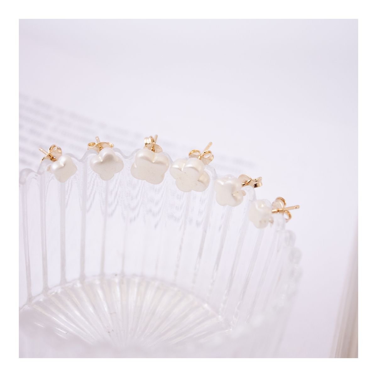 Kit de brincos - Trevos Perolados